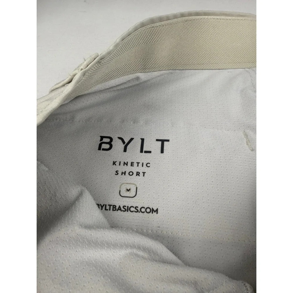 BYLT Kinetic Shorts Size M Stone Tan Performance Active Casual Stretch